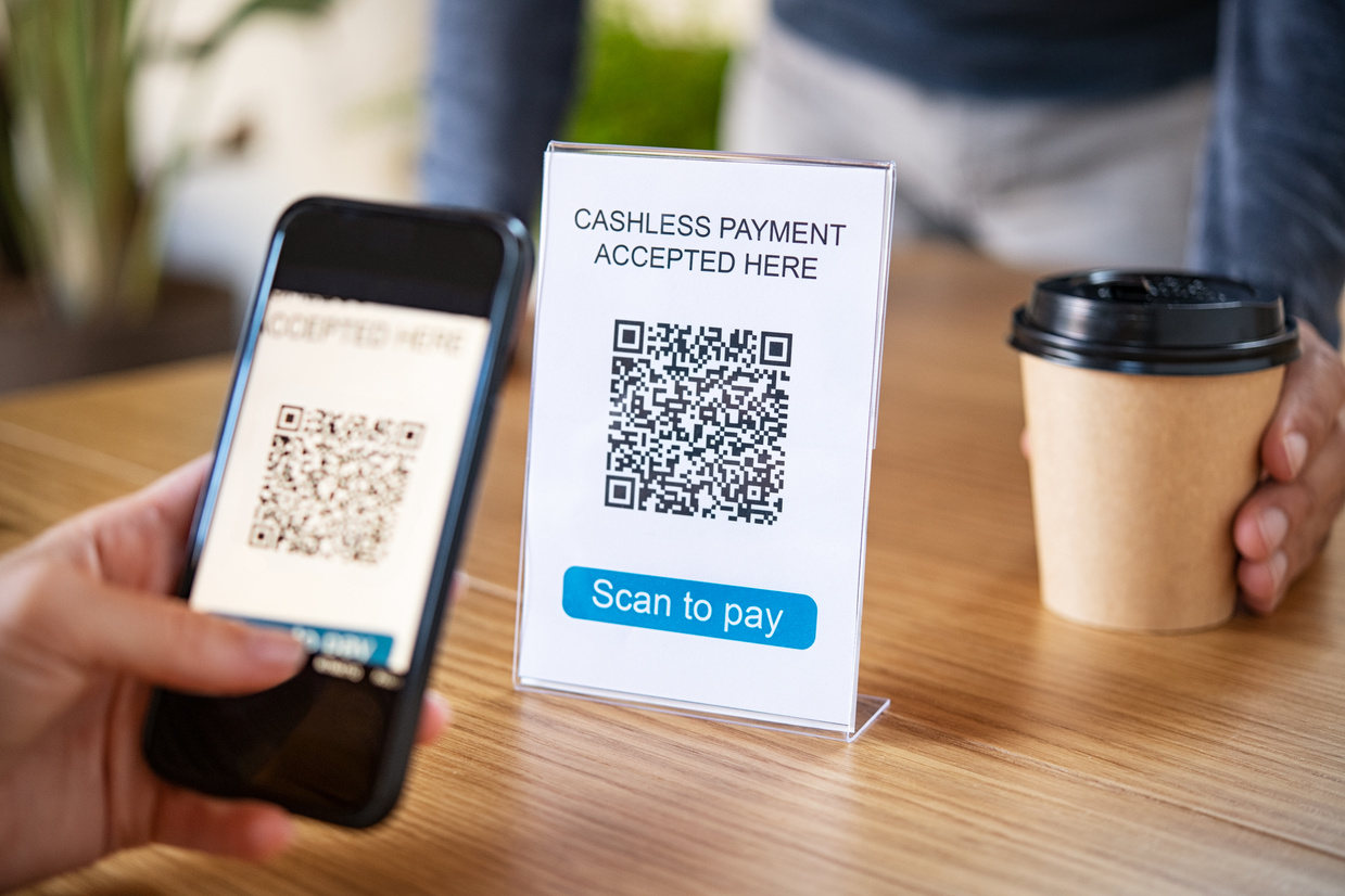 Qr Code Digital Payment at Coffee Shop